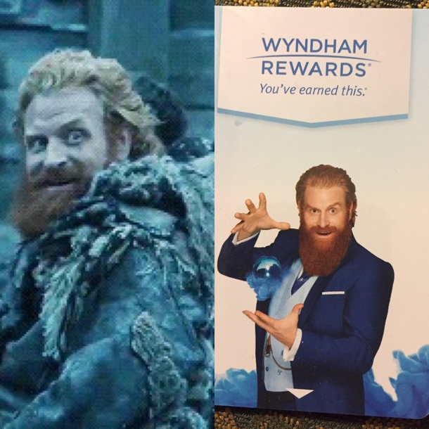 I think Tormund the wildling savage is a magician on my hotel key