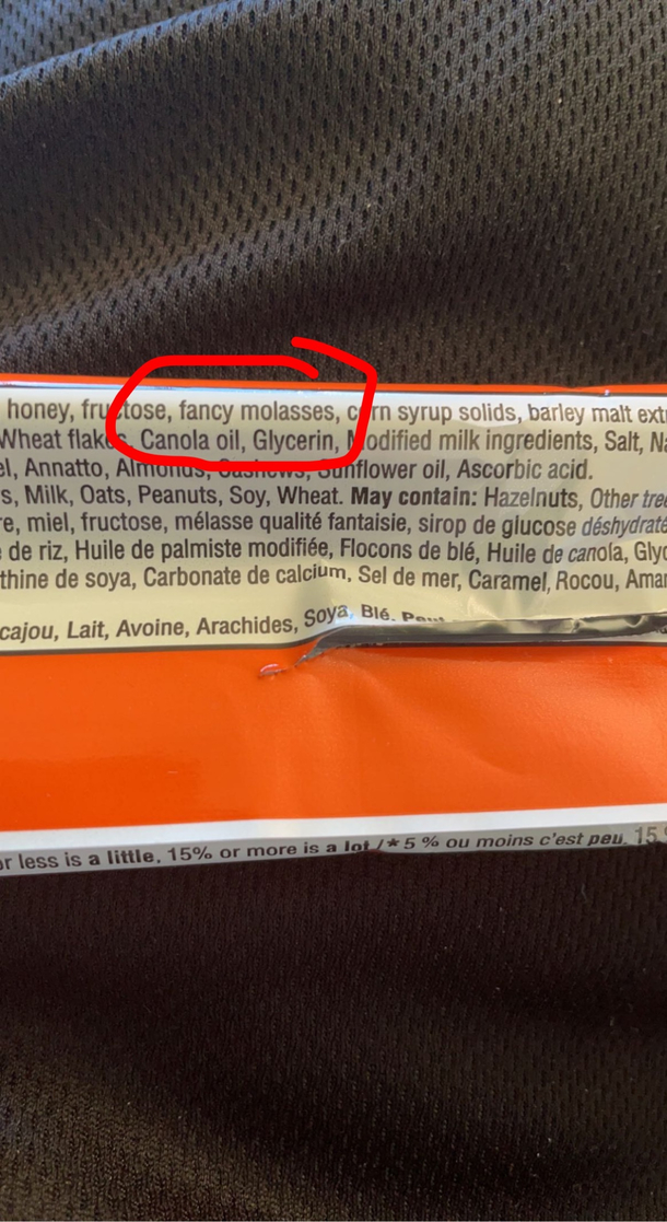 I thought my granola bar was too tasty to use just regular molasses