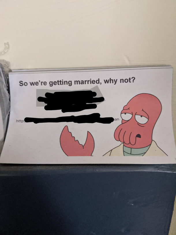 I thought our wedding invites were pretty cool