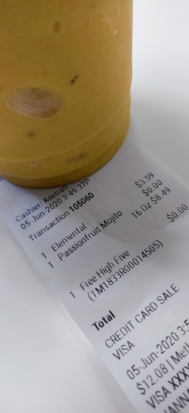I thought this was wholesome Got a passion fruit smoothie amp a crispy high-five 
