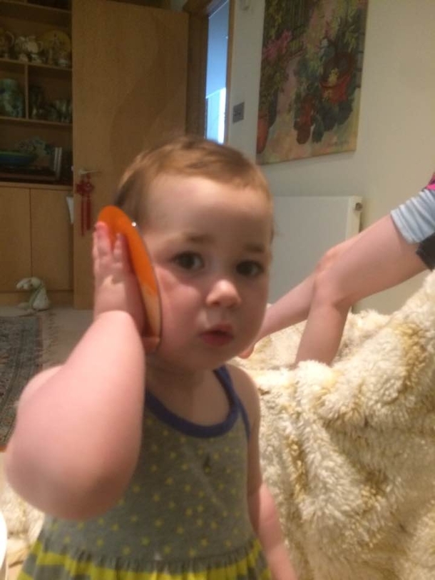 I told my daughter that CDs have music on them