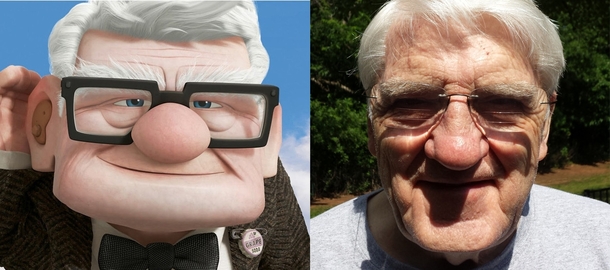 I told my Grandpa he looked like Carl from Up.