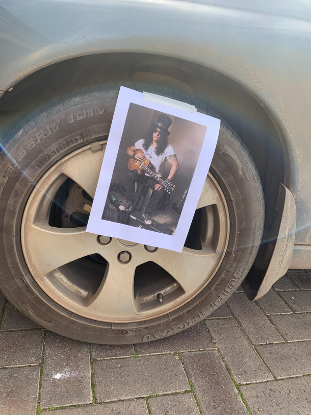 I told my husband his tyres had been slashed