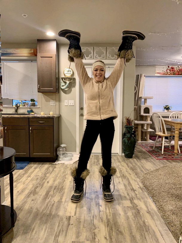 I told my mom I had saved up for a pair of boots and she told me not to get them I thought she was just being a mom so I bought them anyway And then these came in the mailon the same day