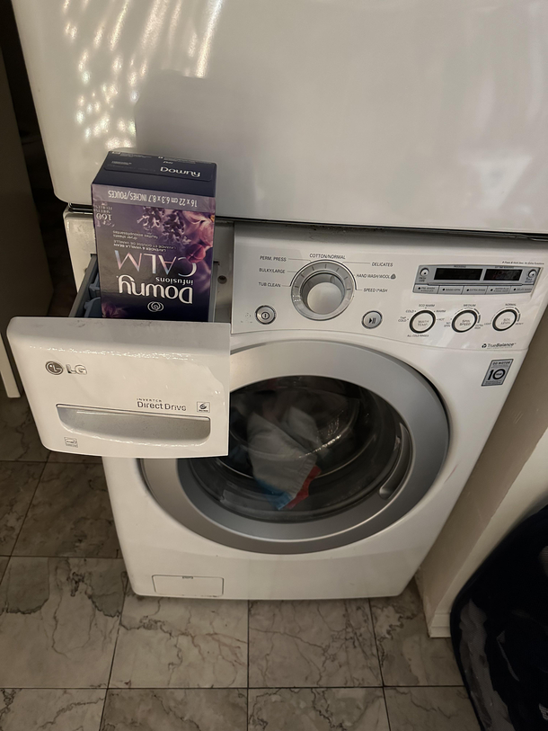 I told my  year old to put these where the laundry stuff goes