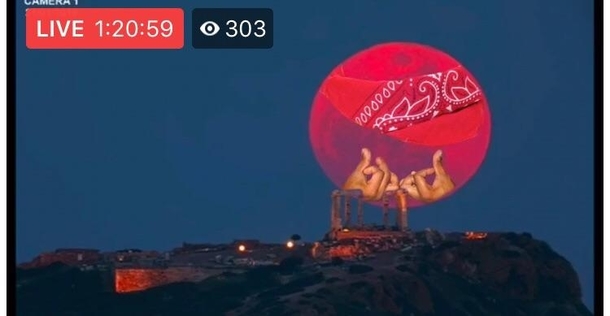 I took a picture of the Rare Blood Moon from last night