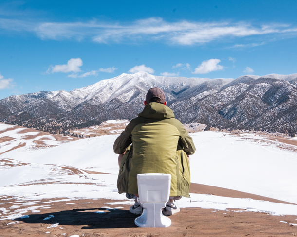 I took my nephews little toilet to outlandish locations for some laughs Thought yall might get a chuckle or two