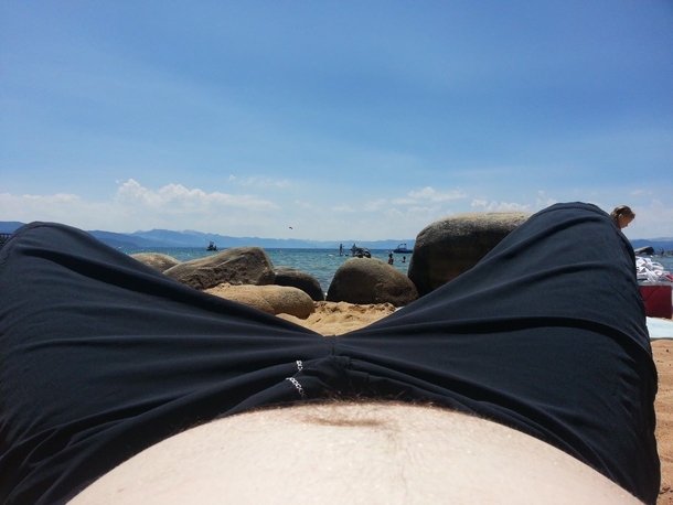 I took one of those point-of-view beach pictures yesterday like all the cool girls do