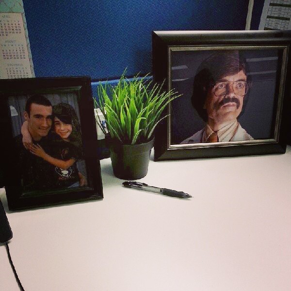 I took Peter Dinklages promo pic from the upcoming X-Men movie and put it on my desk I am telling curious co-workers its a pic of my dad