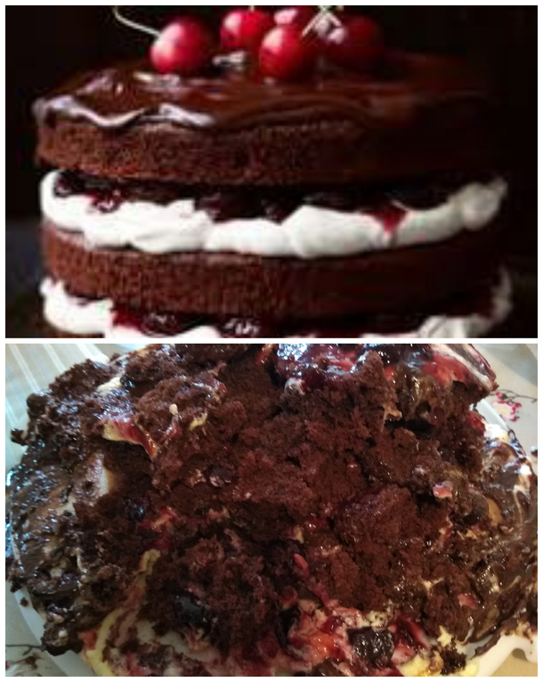 I tried baking a Black Forest Gateau