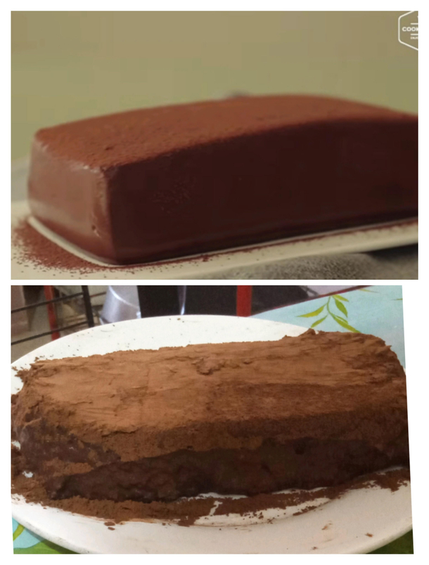 I tried my best tried to make that chocolate mousse cake but