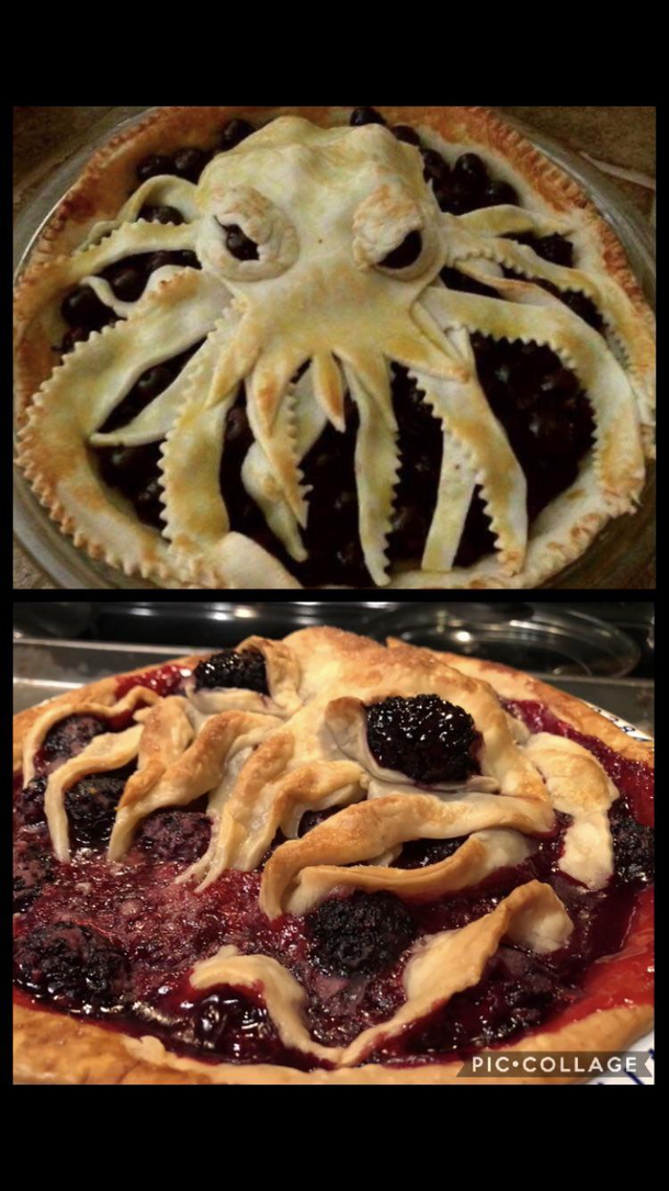 I tried to make Cthulhu pie but I got his derpy cousin