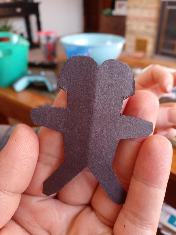 I tried to make my son some paper cutout people Apparently I dont remember how to do that Made dickhead people instead
