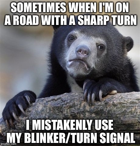 I used my blinker on that time