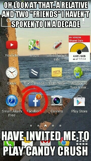 I used to get excited when I saw Facebook notifications now its pretty much just this