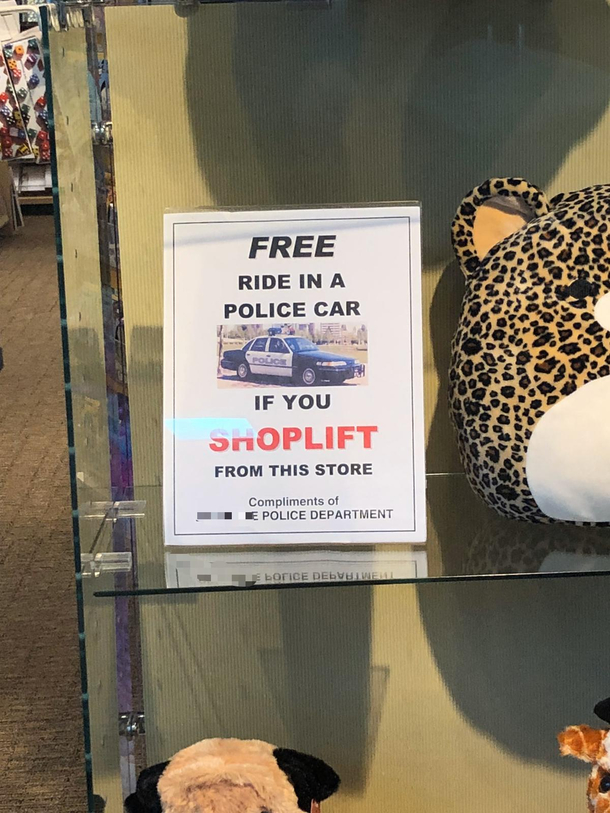 I want a free ride in a police car