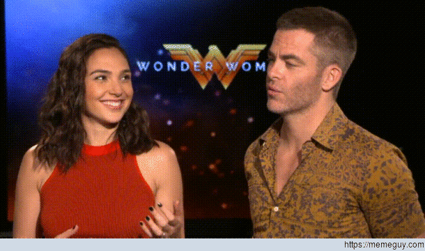 I want someone to look at me the way that Gal Gadot looks at Chris Pine