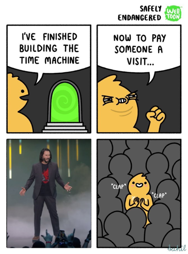 I want to be there when Keanu says your breathtaking