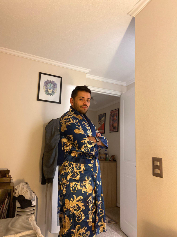 I wanted to give my husband something unique for his nd birthday After hours of browsing I finally found a designer silk robe Excitedly I bought it to show my husband only to see his face light up when he opened the gift until we realized it was actually 
