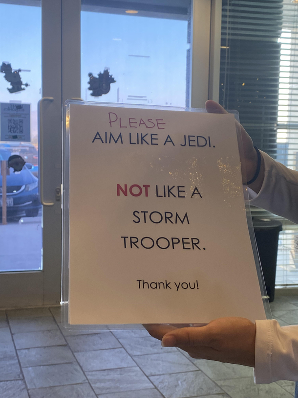 I was asked to make a sign for the mens bathroom and this is what I came up with