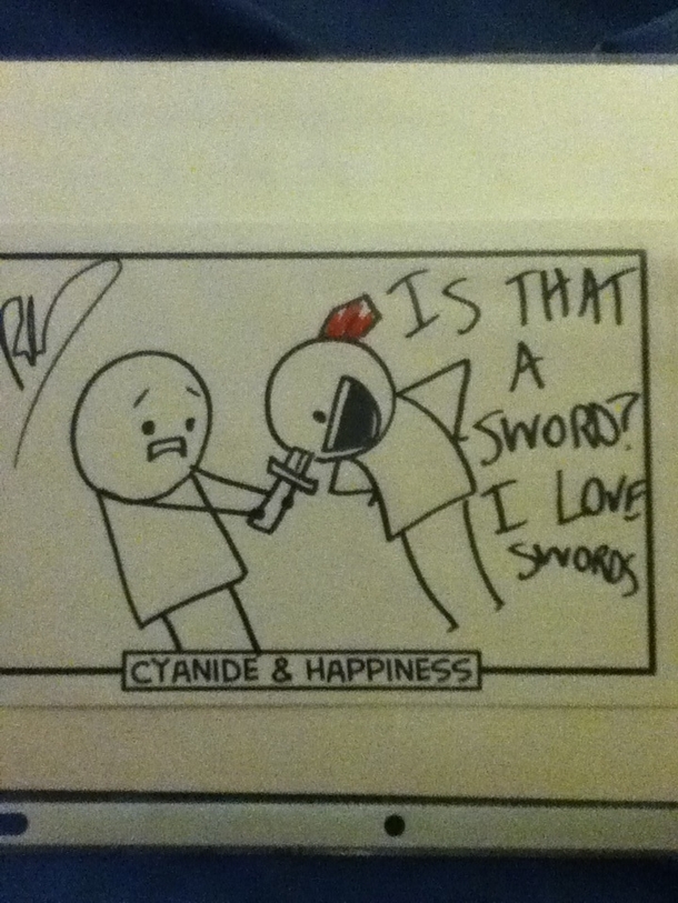 I was at ConnectiCon today and I had Rob Denbleyker Draw me a comic of the top of his head This is what he gave me back