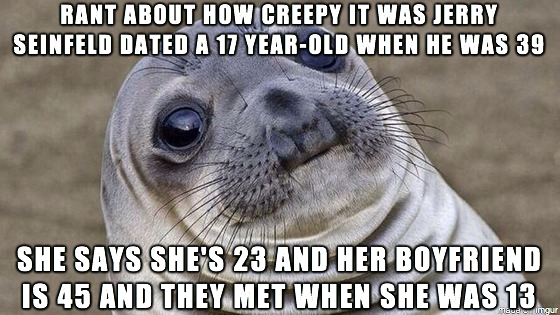 I was eating lunch with some coworkers and she was sitting right across from me