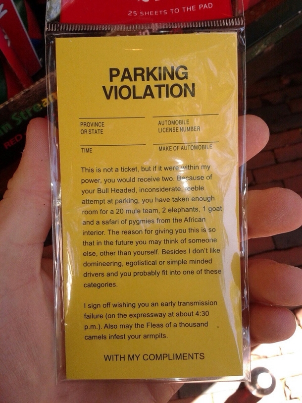 I was in Boston and found these fake parking tickets