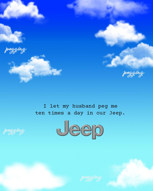 I was laying in bed while reading a male fashion magazine I fell asleep and started dreaming about reading it not realizing that it was a dream I flipped the page to an advert for Jeep I started laughing and woke myself I recreated the advert in photoshop