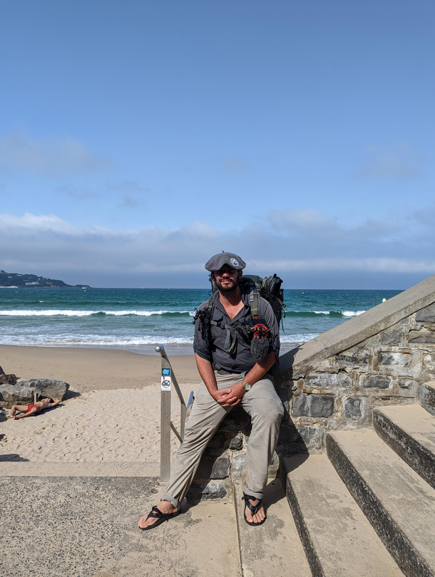 I was pretty happy about this finisher pic of my km hike through France Noticed after that the guy in the bottom left was quite happy as well