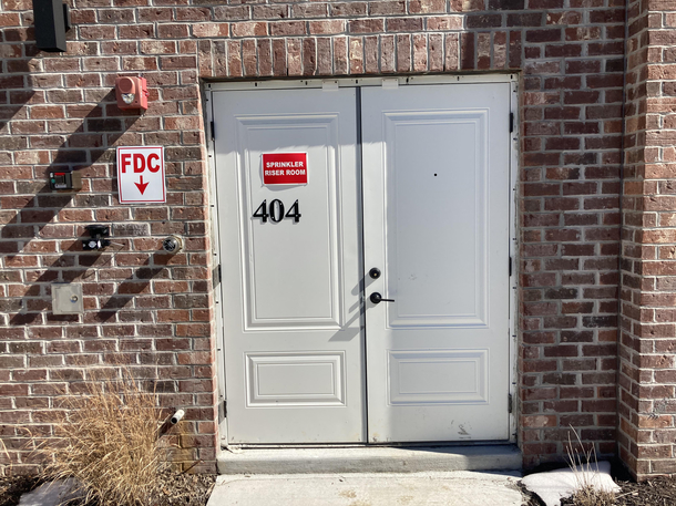 I was supposed to meet at the sprinkler riser room but I couldnt find the door