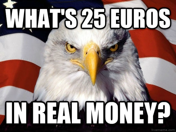 I was talking about currencies with my American friend