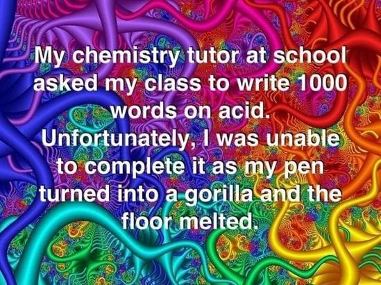 I was told to write a paper on acid