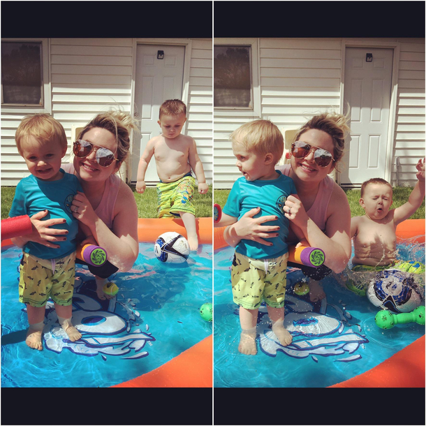 I was trying to get a pic of my wife and son when my nephew caught the Holy Spirit