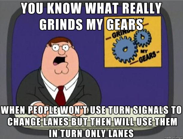 I watched a car cut across  lanes of traffic without signalling to get into a turn only lane