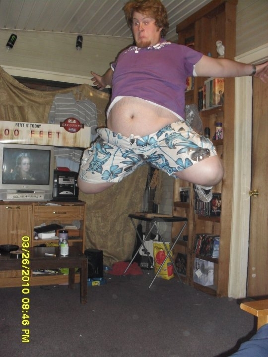 I weigh  lbs Im  My friend once bet me  that I couldnt jump higher than one foot because I weigh so much I showed him