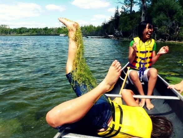 I went canoeing for the first time