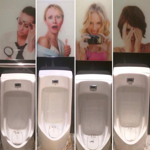 I went into a bathroom in Seoul South Korea and was greeted by these lovely ladies My personal favourite is the Doctor trying to find my micropenis