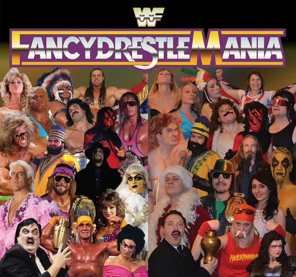 I went to a WWF fancy dress party We all posed for our poster picture