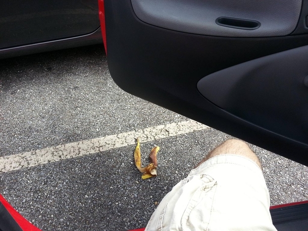 I went to step out of my car today and narrowly escaped death