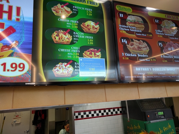 I will take a Windows  upgrade and a soda