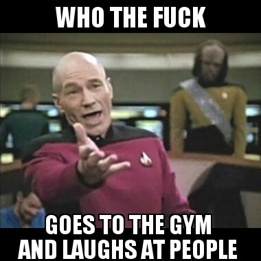I wish I saw these people laughing at others in the gym so I could punch their fuck faces off
