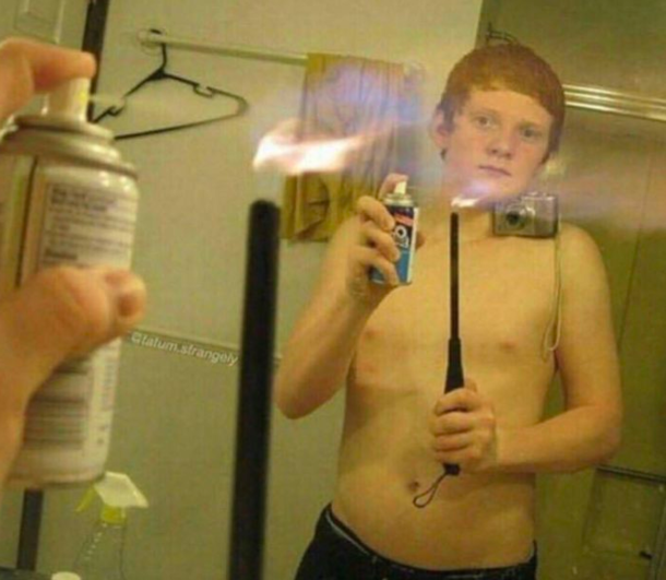 I wonder how his selfies are now  decades later