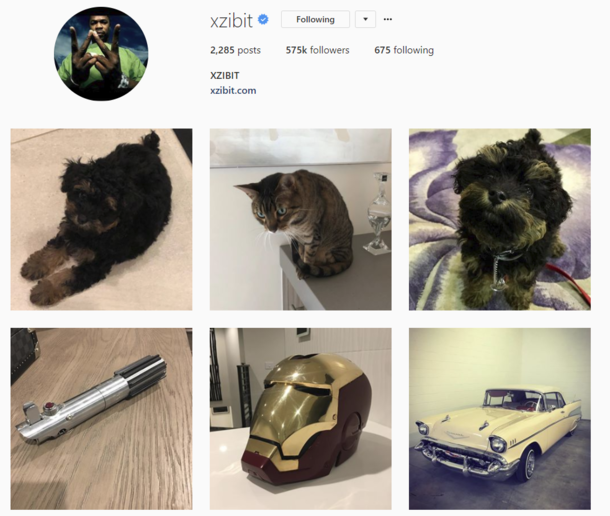 I wonder what Gangster Rapper Xzibit has been up to Maybe he has an Instagram