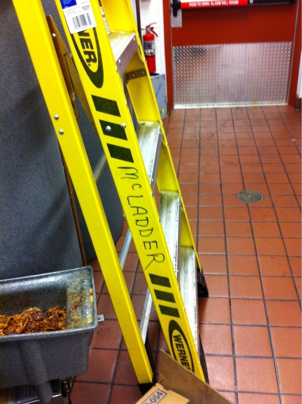 I work at a Mcdonalds This was in the back room