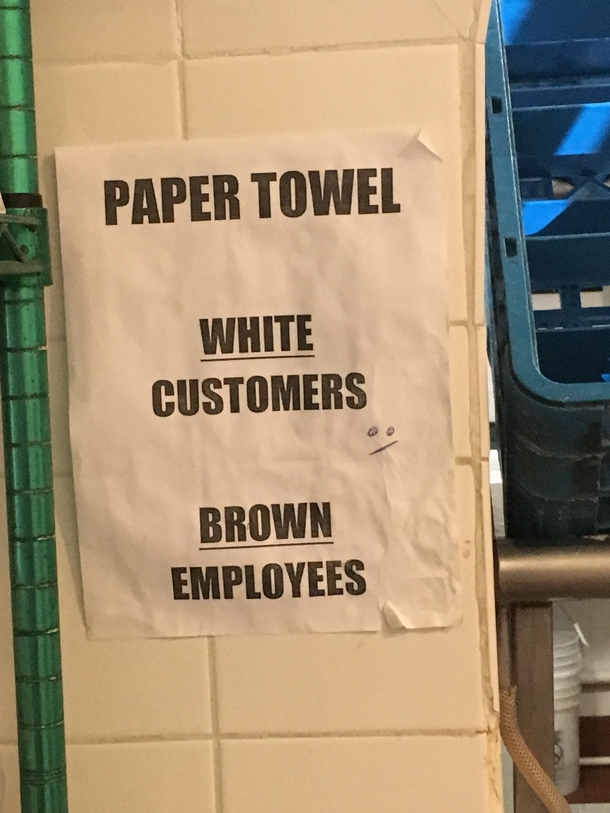I work at a Mexican restaurant in Virginia Had to do a double take when I saw this sign and didnt read the top part first