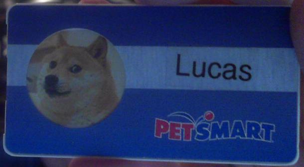 I work at PetSmart and they wanted us to put a pet on our nametag but they dont have to be your actual pet