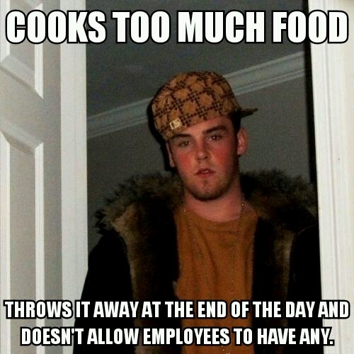 I work in the Bistro at a grocery store This pisses me off every day