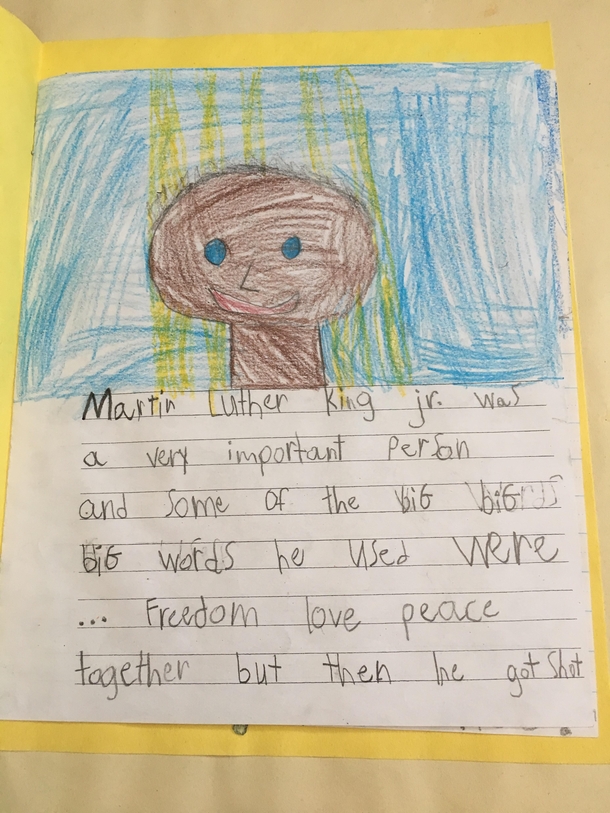 I wrote this in kindergarten Im still laughing 