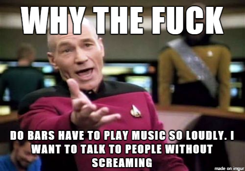 Id love to hear what people are saying and not just nod my head