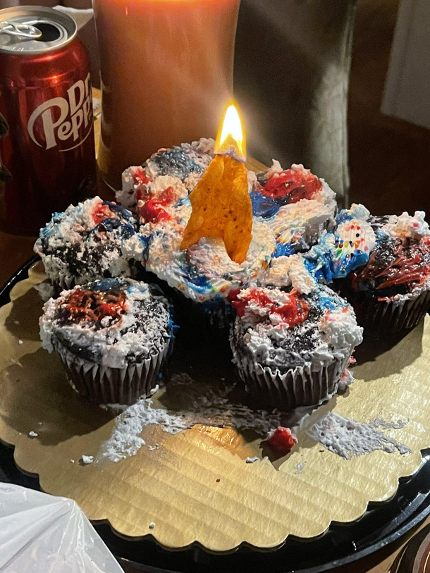 If anyone feels bad about their cake cheers to my 
